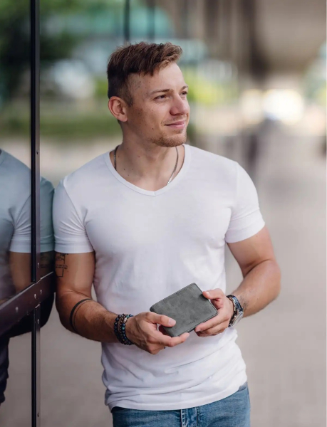 PENĚŽENKA CYDAR GREY - pánská